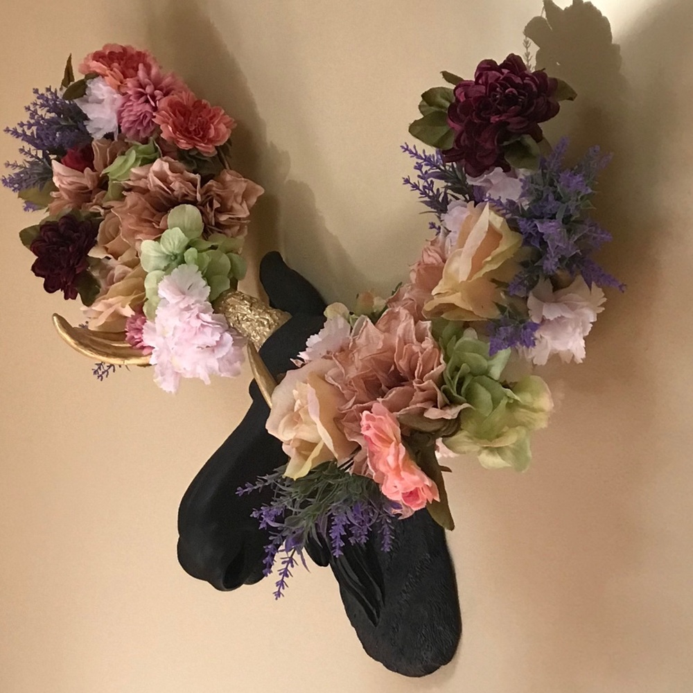 CUSTOM faux moose wall hanging